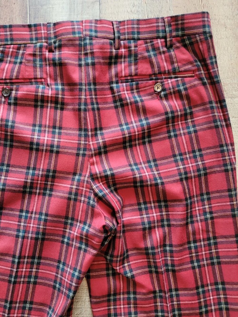 Berle Red and Black Tartan Plaid Dress Pants - Picture 8 of 14